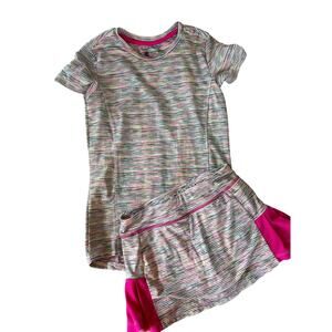 C9 Neon Multi Color Athletic Shirt And Skirt size 7